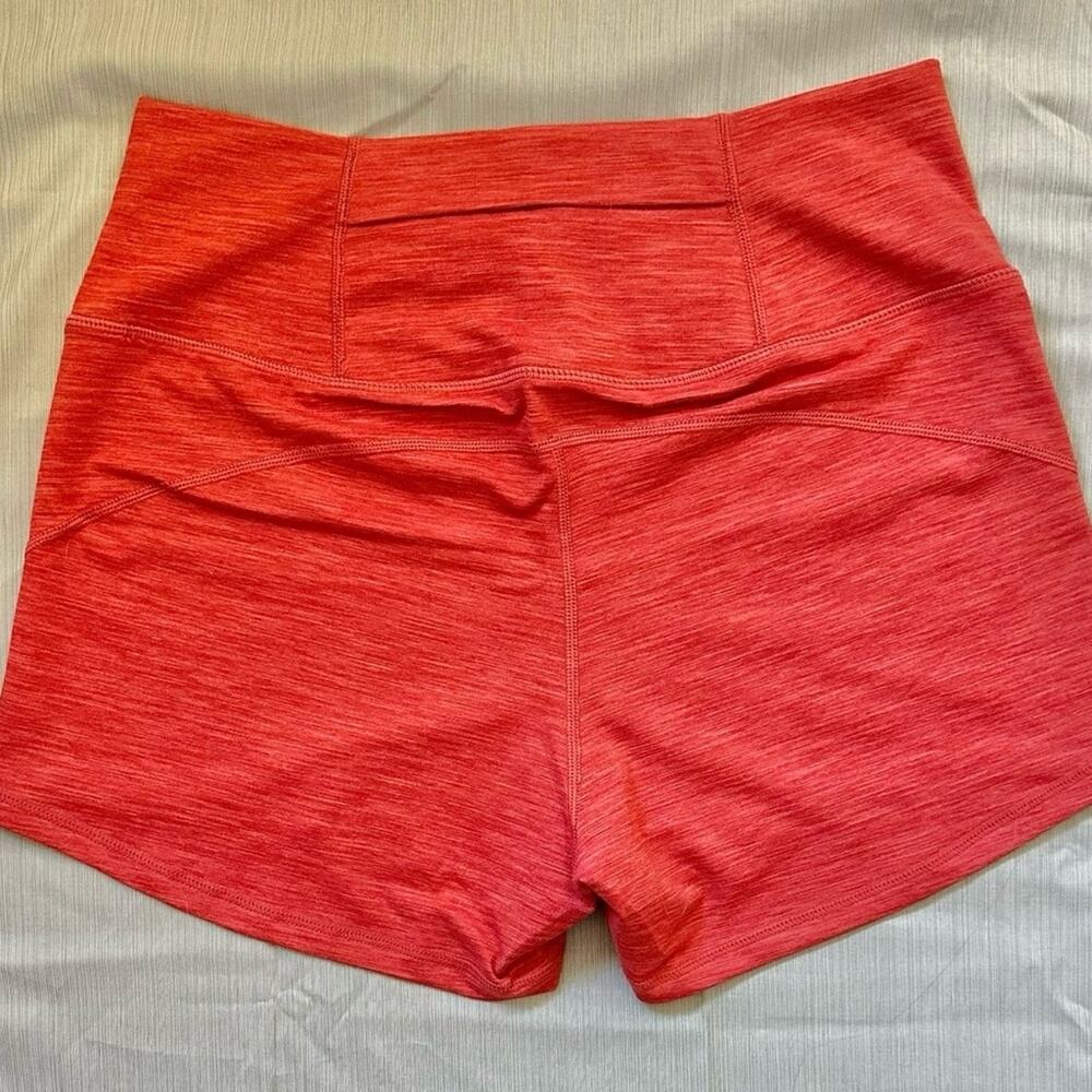 Ododos Womens Space Dye Hot Coral Activewear yoga Bike Shorts Size XL